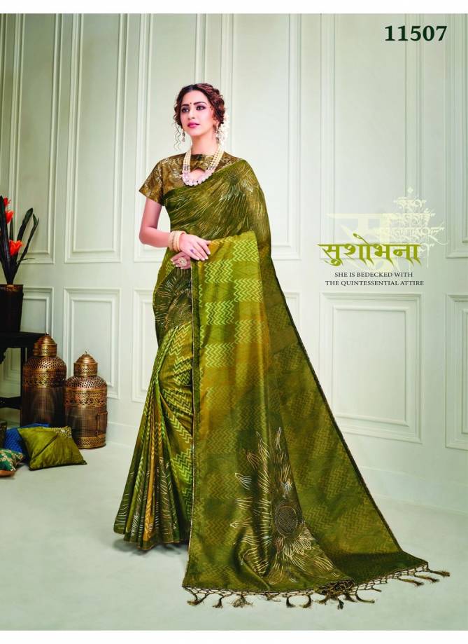 Norita Atreyi Latest Designer Metallic Value Addition Swarovski Work Party Wear Silk Saree Collection 